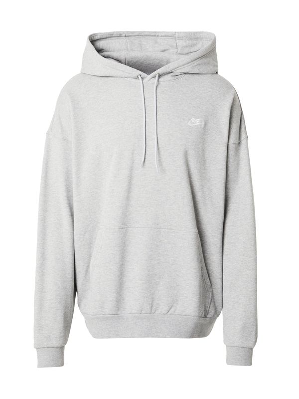 Nike Sportswear Nike Sportswear Sweater majica 'CLUB'  siva melange / bijela