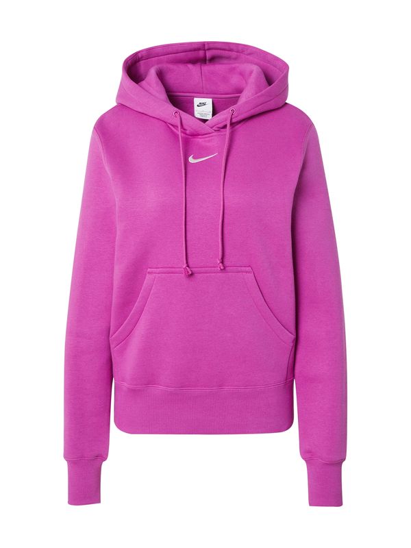 Nike Sportswear Nike Sportswear Sweater majica 'PHNX FLC'  fuksija / bijela