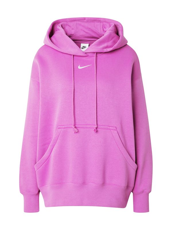 Nike Sportswear Nike Sportswear Sweater majica 'Phoenix Fleece'  fuksija / bijela