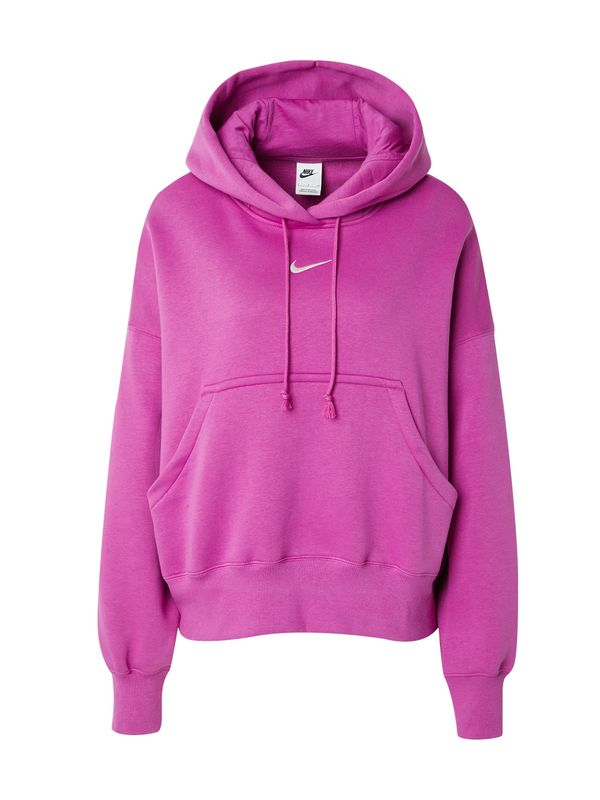 Nike Sportswear Nike Sportswear Sweater majica 'Phoenix Fleece'  fuksija / bijela