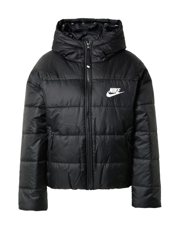 Nike Sportswear Nike Sportswear Zimska jakna  crna / bijela