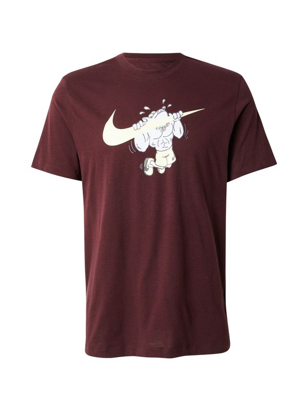 NIKE NIKE Tehnička sportska majica  boja slonovače / tamo siva / lila / burgund