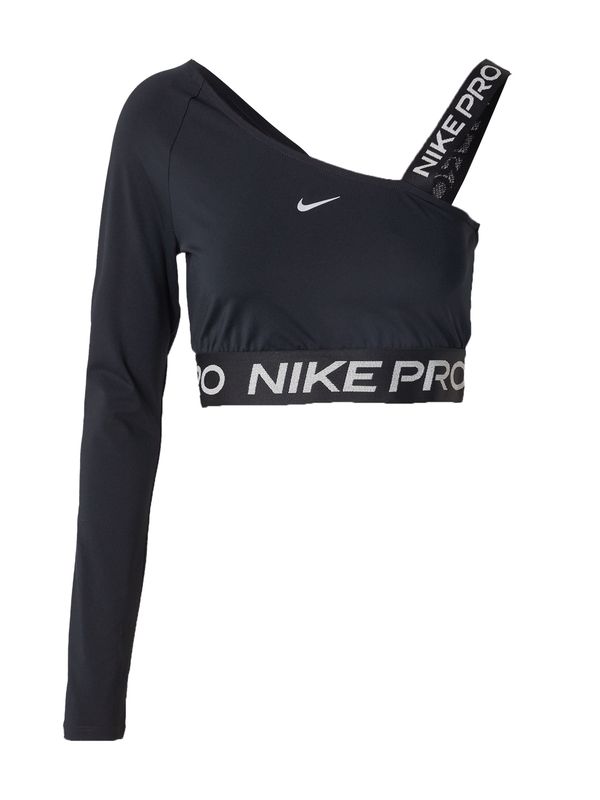 NIKE NIKE Tehnička sportska majica 'Pro Shine'  crna / bijela