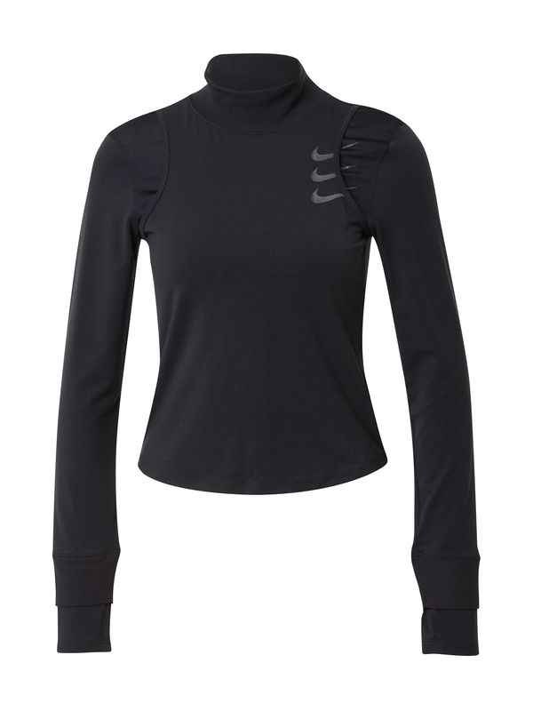 NIKE NIKE Tehnička sportska majica 'Run 'Devision'  siva melange / crna