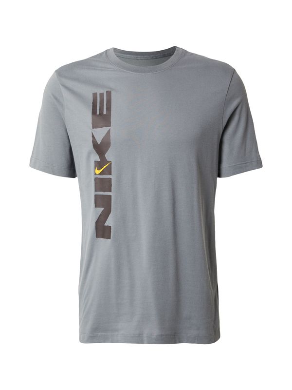 NIKE NIKE Tehnička sportska majica  zlatno žuta / dimno siva / crna