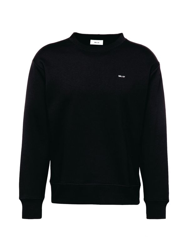 NN07 NN07 Sweater majica 'Briggs'  crna / bijela