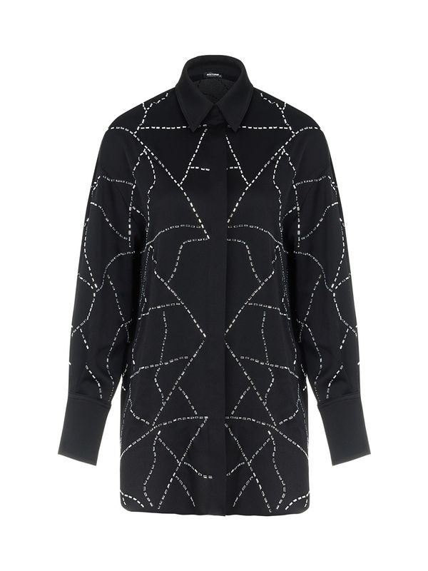 NOCTURNE NOCTURNE Bluza  crna / srebro