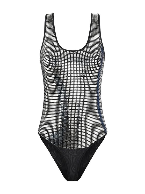 NOCTURNE NOCTURNE Bodi majica  srebro