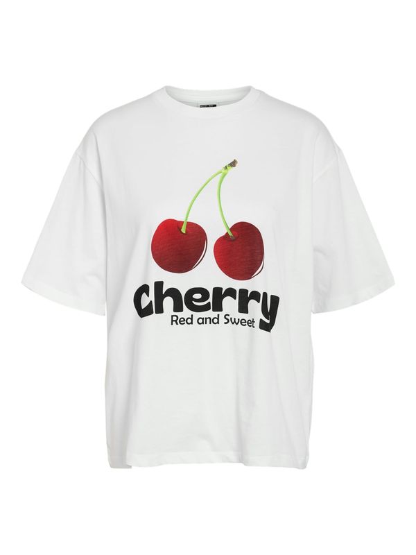 Noisy may Noisy may Majica 'MILLIE CHERRY'  crvena / crna / bijela