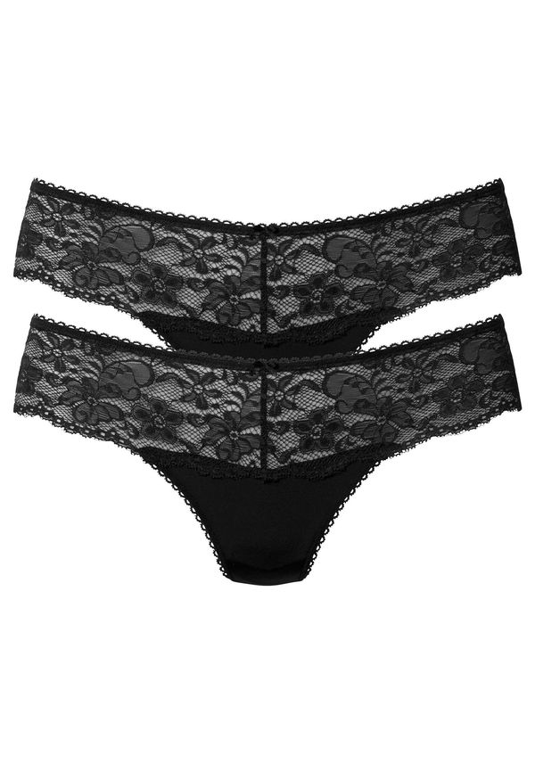 NUANCE NUANCE Tanga gaćice 'Thong 2pack'  crna