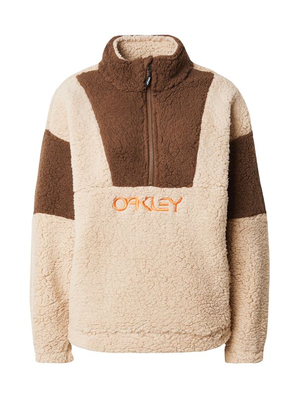 OAKLEY OAKLEY Sportski pulover 'TNP EMBER'  sivkasto bež / smeđa / svijetlonarančasta