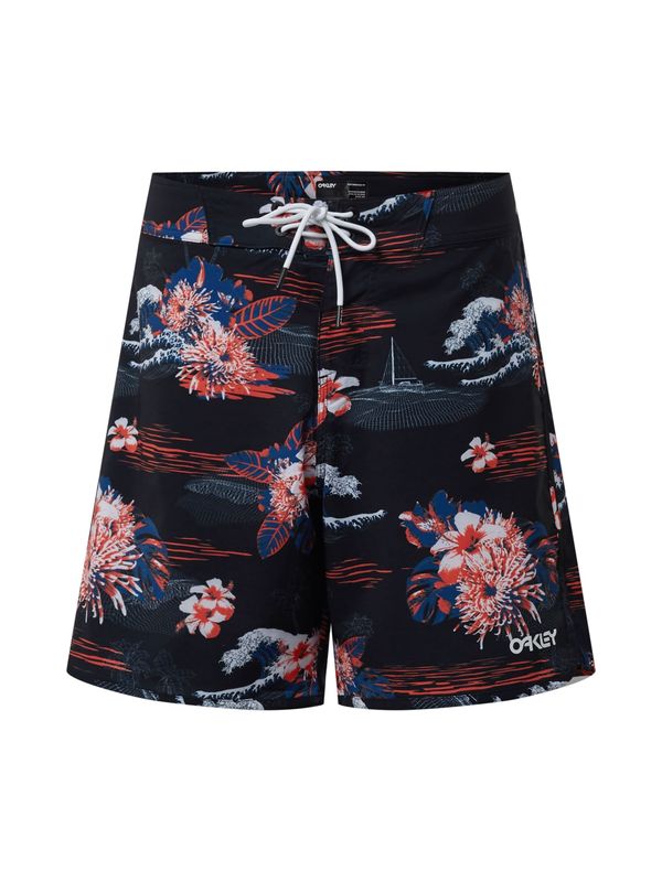 OAKLEY OAKLEY Surferske kupaće hlače 'TROPICAL BLOOM 18'  tamno plava / narančasta / crna / bijela