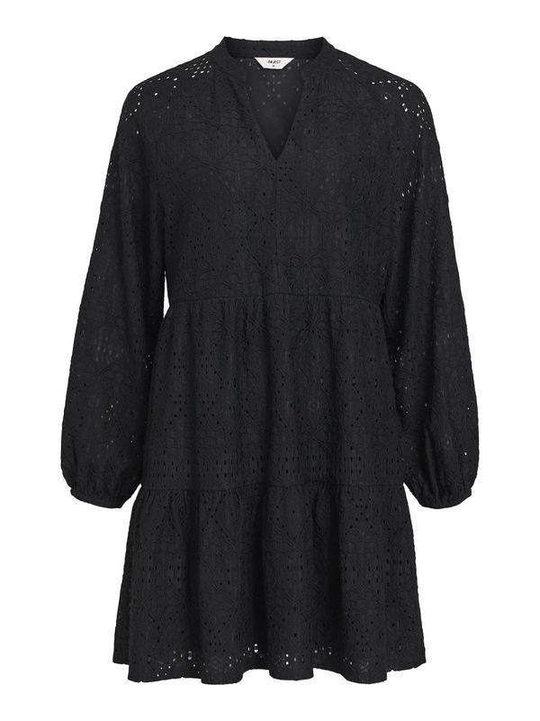 OBJECT OBJECT Haljina 'Broderie Anglaise'  crna