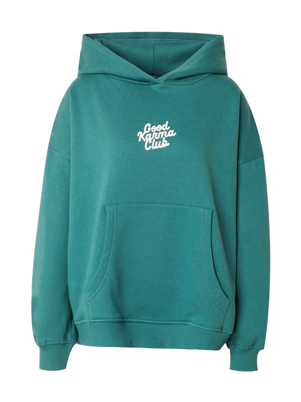 OH APRIL OH APRIL Sweater majica  smaragdno zelena / narančasta / bijela