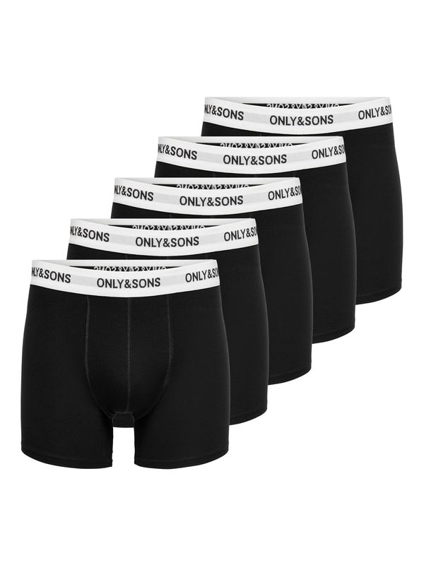 Only & Sons Only & Sons Bokserice 'Fitz'  crna / bijela