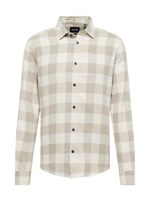 Only & Sons Only & Sons Košulja 'Gudmund'  taupe siva / vuneno bijela