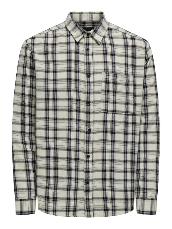 Only & Sons Only & Sons Košulja 'LESTER'  kameno siva / pastelno zelena / crna / bijela