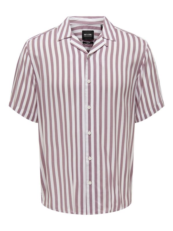 Only & Sons Only & Sons Košulja 'Wayne'  sivkasto ljubičasta (mauve) / bijela