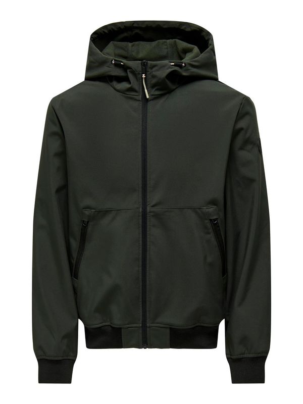 Only & Sons Only & Sons Prijelazna jakna 'ONSBOWIE'  tamno zelena / crna