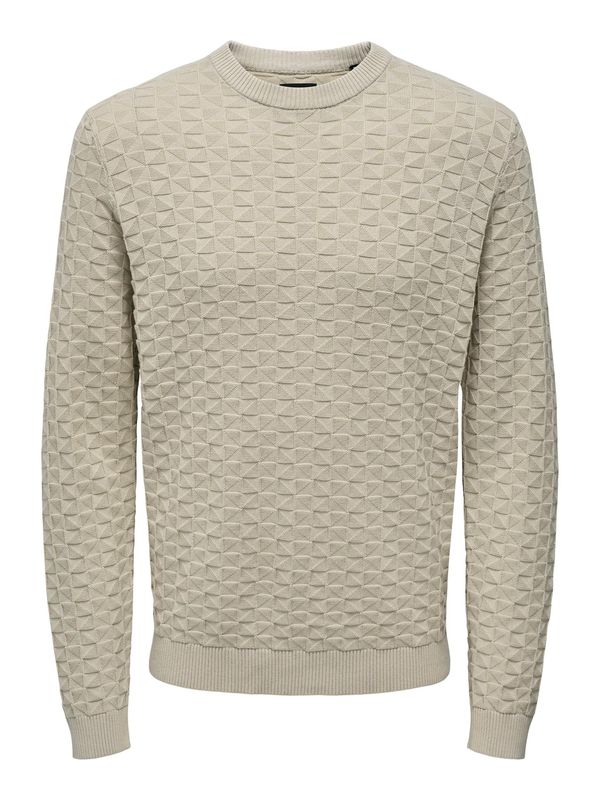 Only & Sons Only & Sons Pulover 'Kalle'  bež siva