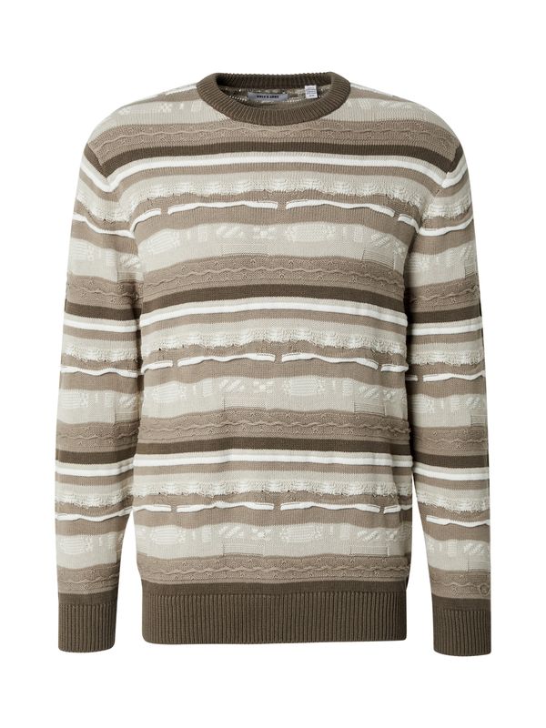 Only & Sons Only & Sons Pulover 'ONSLUCKER'  taupe siva / bež siva / bijela