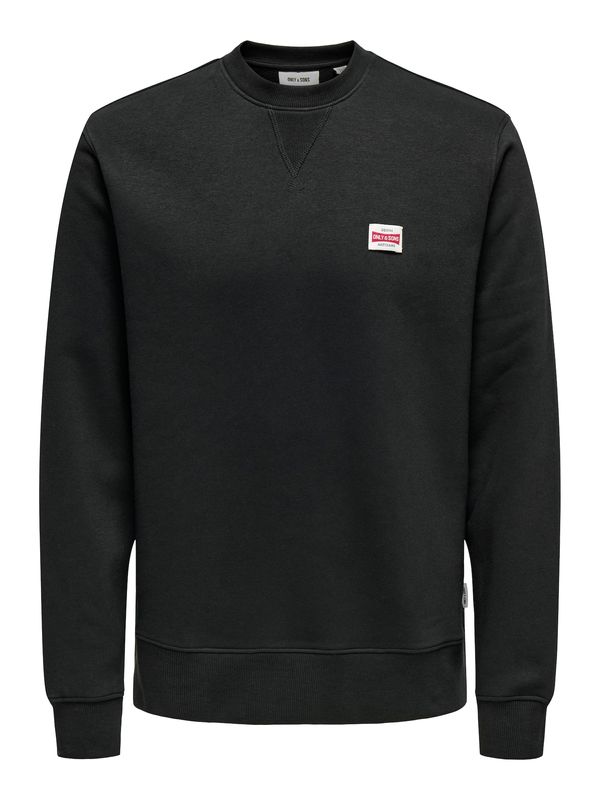 Only & Sons Only & Sons Sweater majica 'ONSDAWSON'  crvena / crna / bijela