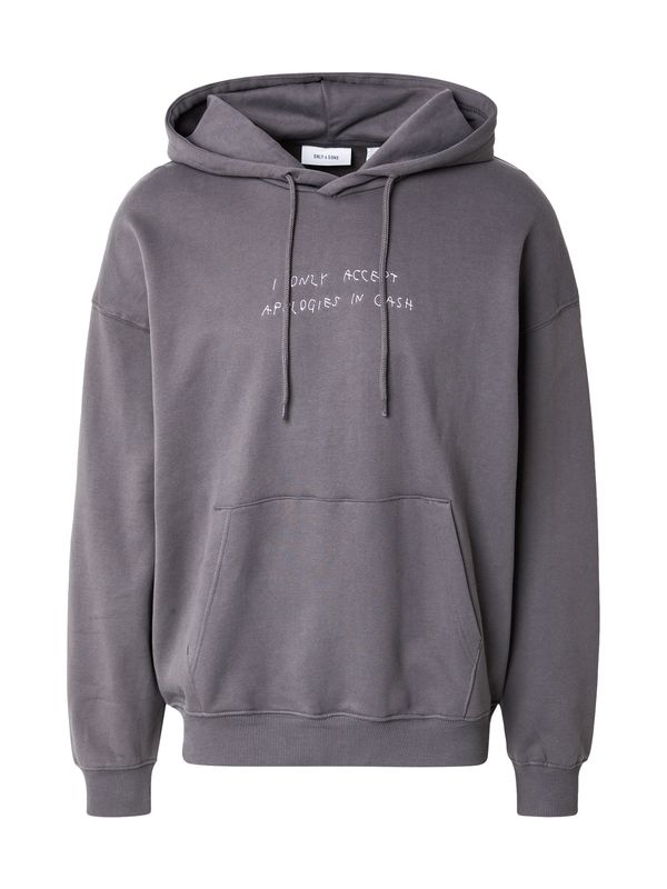 Only & Sons Only & Sons Sweater majica  tamo siva / bijela