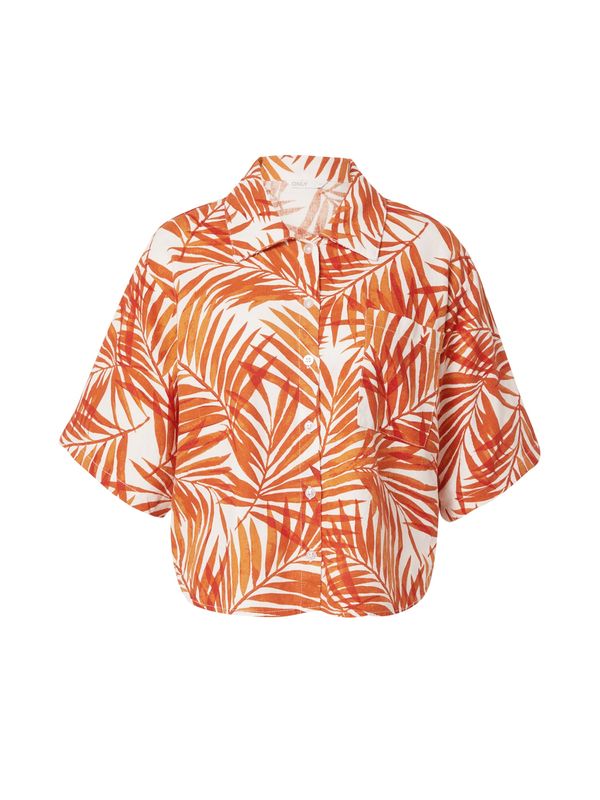 ONLY ONLY Bluza 'LISA'  narančasta / ciglasto crvena / bijela