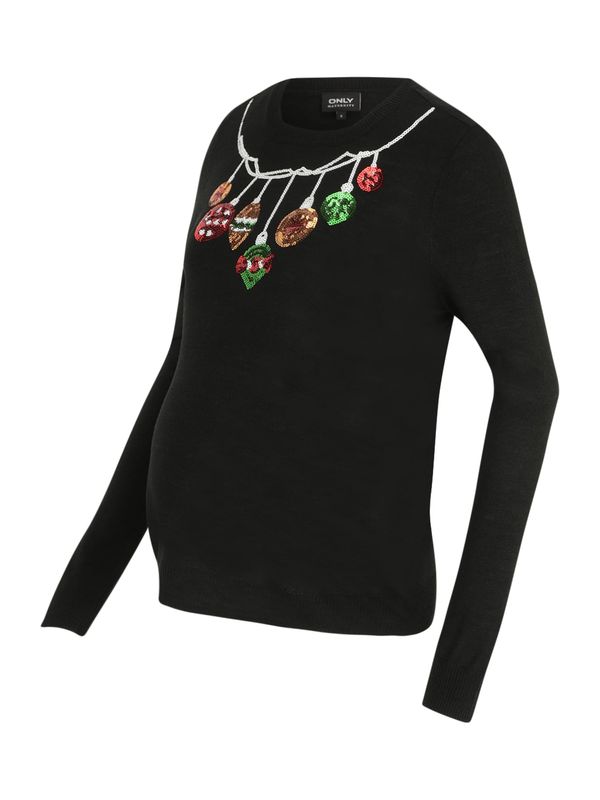 Only Maternity Only Maternity Pulover 'XMAS'  miks boja / crna