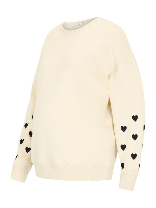 Only Maternity Only Maternity Sweater majica 'OLMANNA'  boja pijeska / crna