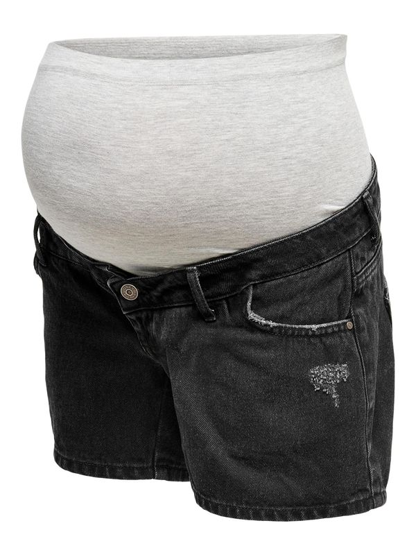 Only Maternity Only Maternity Traperice 'Jagger'  siva melange / crni traper