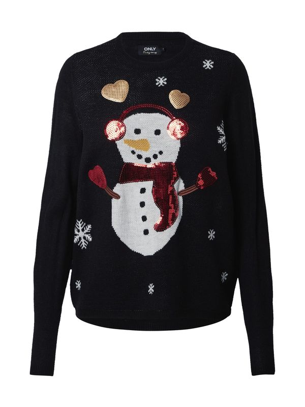 ONLY ONLY Pulover 'XMAS Exclusive Snowman'  miks boja / crna