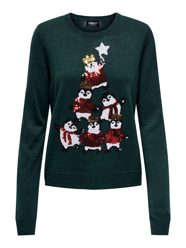 ONLY ONLY Pulover 'XMAS'  tamno zelena / crna