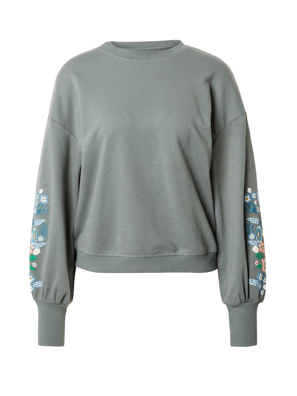 ONLY ONLY Sweater majica 'BROOKE'  sivkasto plava / travnato zelena / pastelno zelena / bijela