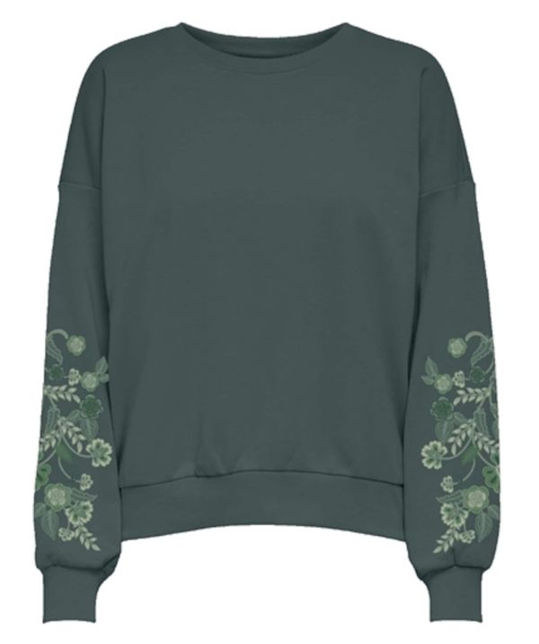 ONLY ONLY Sweater majica 'ONLBROOKE'  kraljevski zelena / svijetlozelena