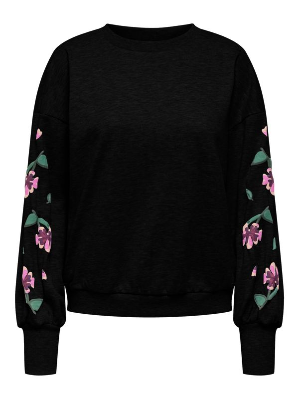 ONLY ONLY Sweater majica 'ONLBROOKE'  zelena / ljubičasta / roza / crna