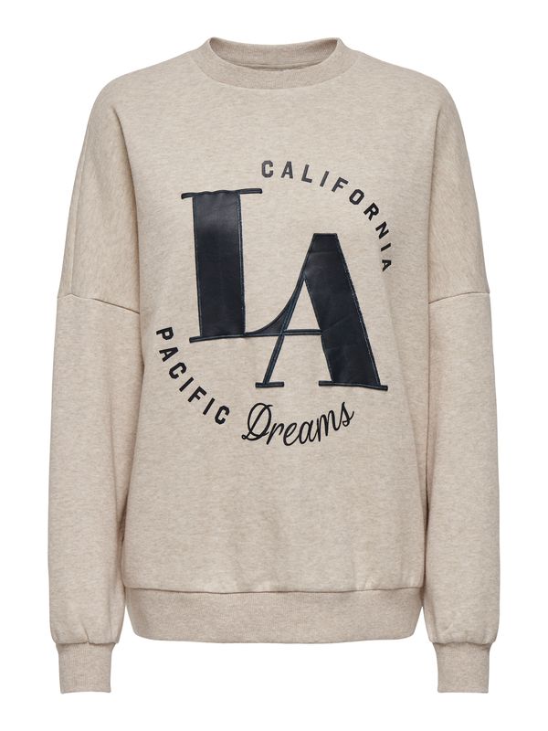 ONLY ONLY Sweater majica 'ONLDEBORAH'  bež melange / crna