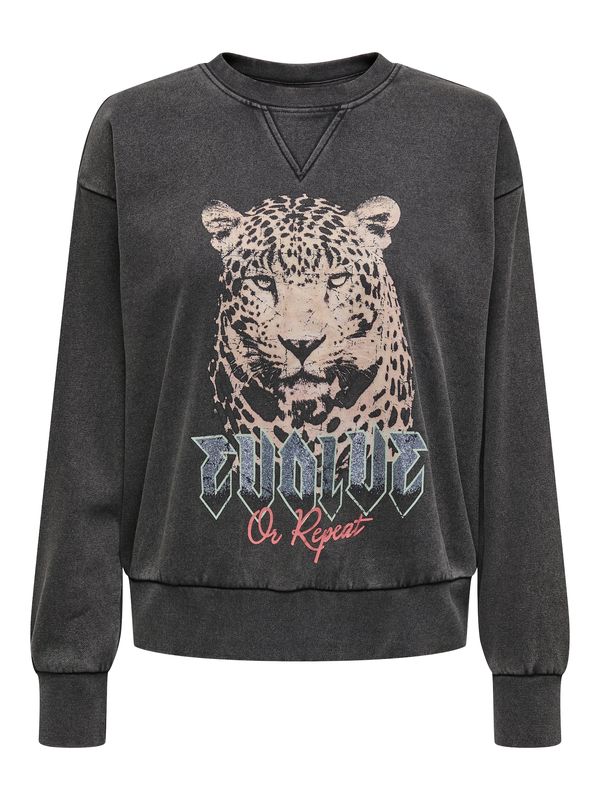 ONLY ONLY Sweater majica 'ONLLUCINDA'  opal / svijetlosmeđa / svijetlocrvena / crna