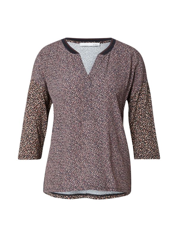 OUI OUI Bluza  bež / mornarsko plava / smeđa