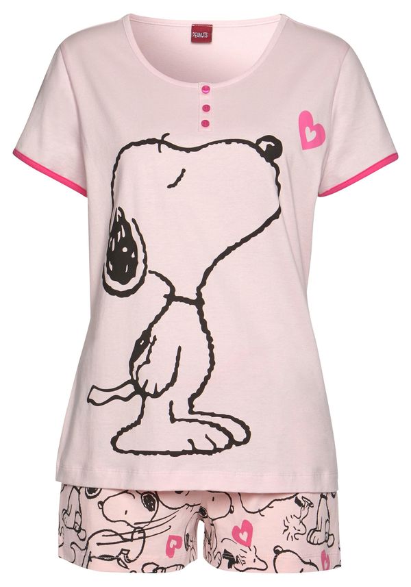 PEANUTS PEANUTS Kratke hlače za spavanje  roza / neonsko roza / crna