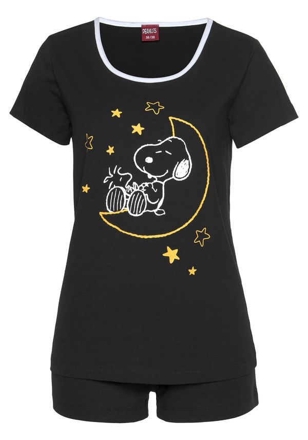 PEANUTS PEANUTS Kratke hlače za spavanje  žuta / crna / bijela