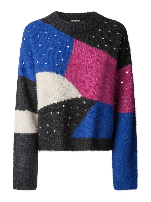 Pepe Jeans Pepe Jeans Pulover 'NORA'  kraljevsko plava / tamno roza / crna / prljavo bijela
