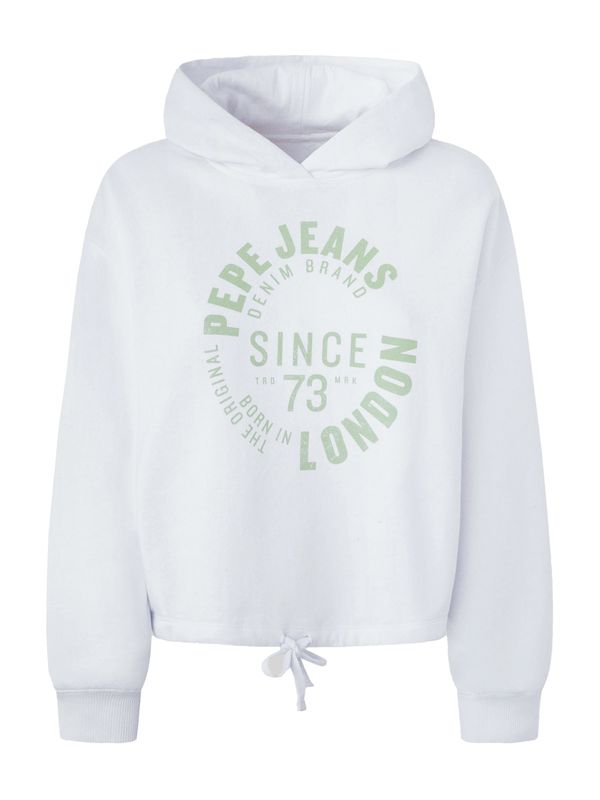 Pepe Jeans Pepe Jeans Sweater majica 'ALEXANDRA'  travnato zelena / bijela