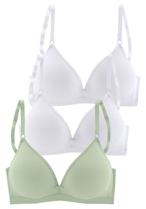 PETITE FLEUR PETITE FLEUR Grudnjak '2x weiß, 1x grün'  svijetlozelena / bijela