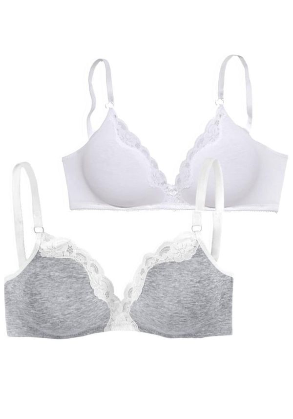 PETITE FLEUR PETITE FLEUR Grudnjak  siva / bijela