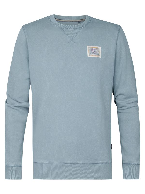 Petrol Industries Petrol Industries Sweater majica 'Gulfstream'  sivkasto plava / bijela