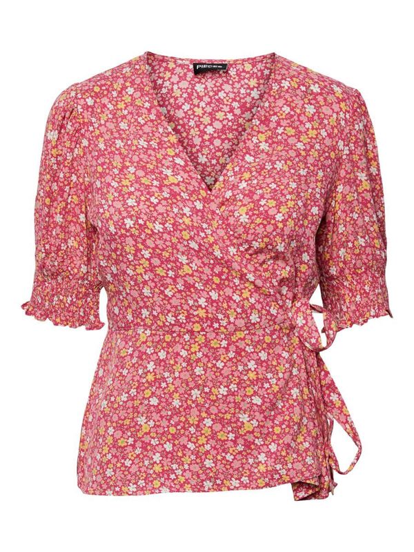 PIECES PIECES Bluza 'TALA'  boja pijeska / žuta / svijetlocrvena