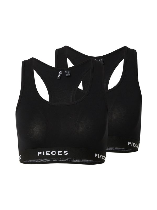 PIECES PIECES Grudnjak  crna / bijela