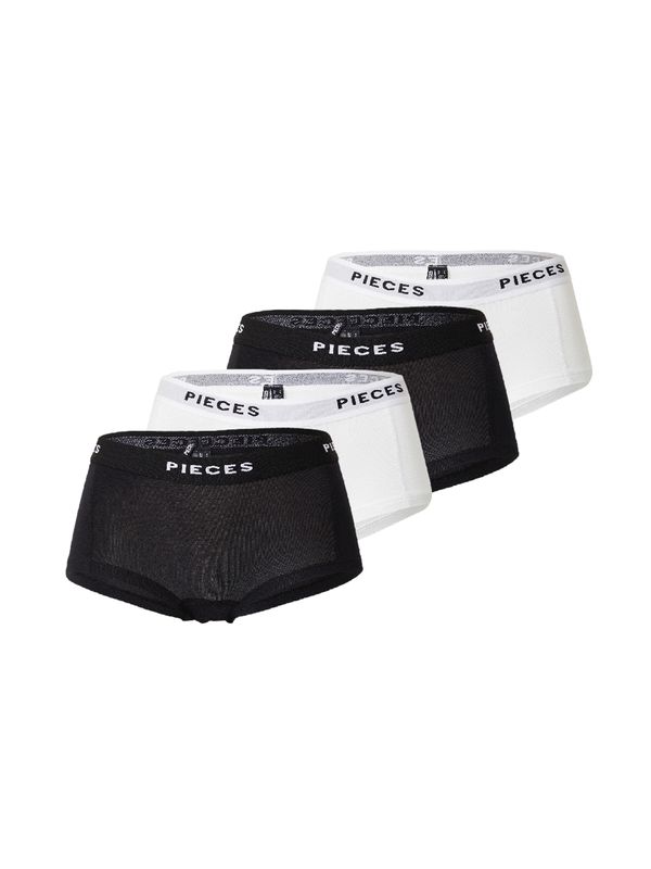 PIECES PIECES Hipster gaćice  crna / bijela