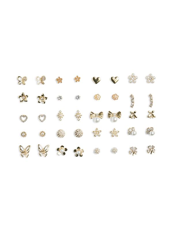PIECES PIECES Naušnice 'PCLONA'  zlatna / prozirna